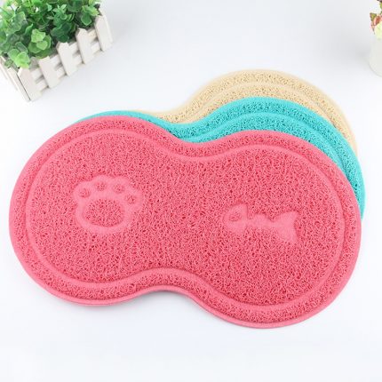 Cat And Dog Pet Mat Cute Cat Litter Pad Foot Mat Non-Slip Dish Bowl Food Feed Mat Pad Placement Pet Accessories 2