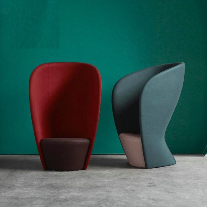 30x Pack, Office Closet Chairs with 133cm High Backrest of Wool Upholstery / Small Intimate Sphere / 86*83*133CM 3