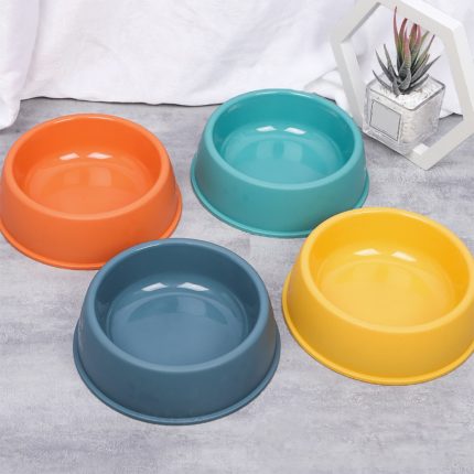High Quality Solid Color Pet Bowls Candy-Colored Lightweight Plastic Single Bowl Small Dog Cat Pet Bowl Pet Feeding Water Tools 2