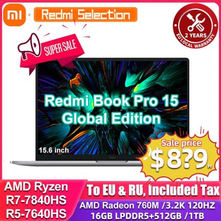 Xiaomi Laptop 2023 Redmi Book Pro 15 Ryzen R5-7640HS/R7-7840HS AMD 780M/760M 16G RAM 512G/1T 15.6Inch 3.2K 120Hz  Mi Notebook 1