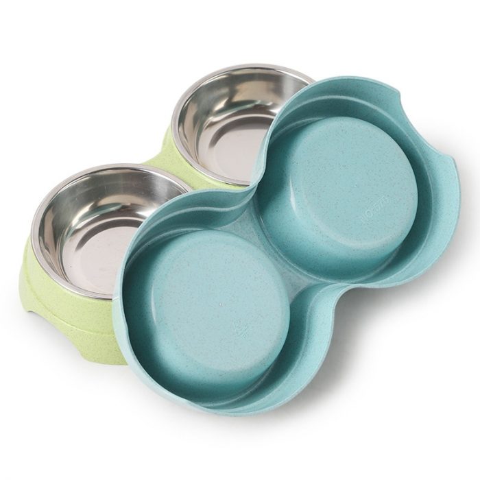 Double Pet Bowls Dog Food Water Feeder Stainless Steel Pet Drinking Dish Feeder Cat Puppy Feeding Supplies Small Dog Accessories 4
