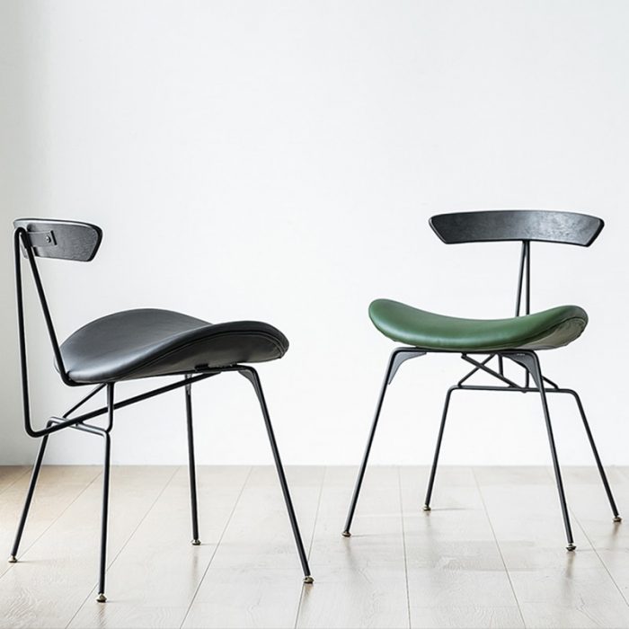 Nordic Retro Industrial Style Dining Chair Simple Apartment Home Wrought Iron Designer Chair Backrest Negotiation Leisure Chair 2