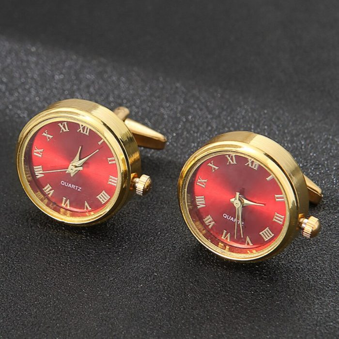10pairs/lot Stainless Steel Watch Cufflinks Functional Clock Digital Watches Cuff Links Men's Jewelry Accessory Wholesale 5