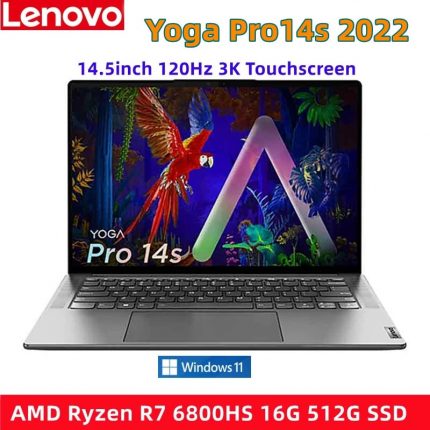 New Lenovo Yoga Pro14s 2022 AMD Ryzen R7 6800HS 16GB 512GB SSD 14.5 inch 120Hz 3K Touchscreen Slim Notebook Gray 1