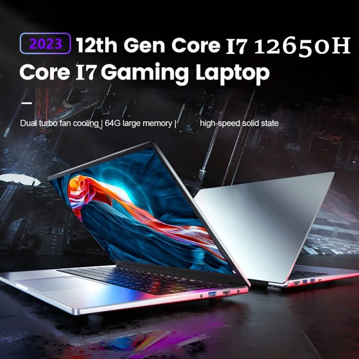 AKPAD I7 12650H Gaming 10 Core Laptop 15.6 Inch Intel Core MAX 64GB RAM 4TB SSD  2560x1440 IPS Notebook Windows10 11 WiFi6 BT 1