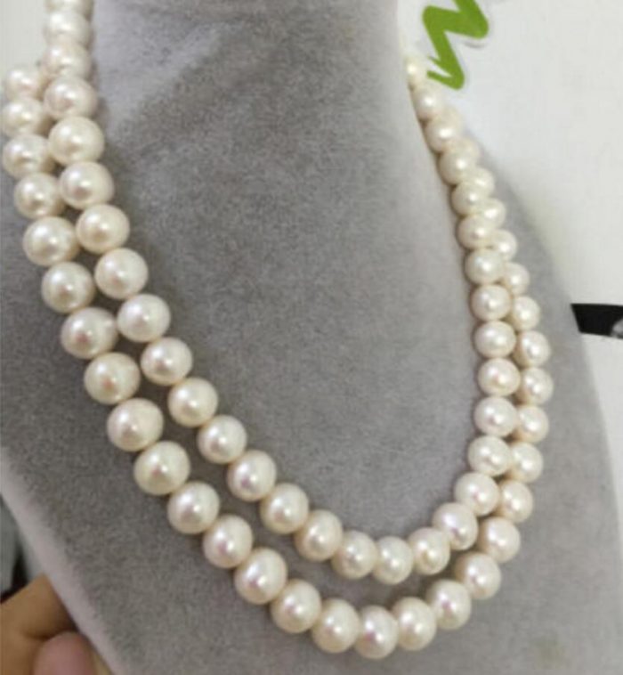 33INCH14K ROUND12MM SOUTH SEA WHITE PEARL NECKLACE 1