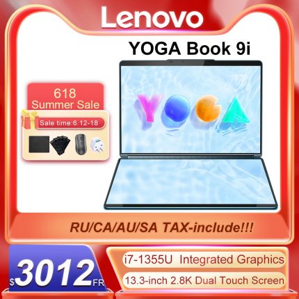 2023 Lenovo YOGA Book 9i Slim Laptop Integrated Graphics i7-1355U 16GB+1TB Dual Screen Touch Handwriting 2.8K 360° Flip Notebook 1