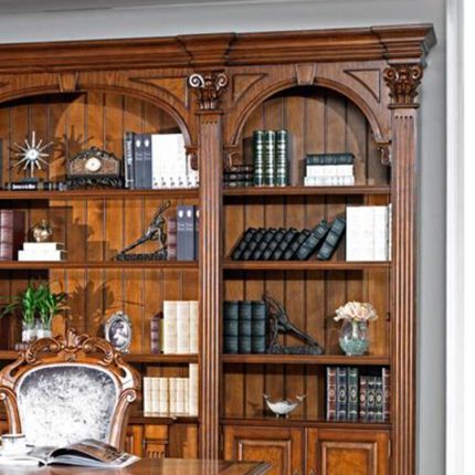 European-style solid wood combination bookcase American country filing cabinet display cabinet bookshelf study furniture 2