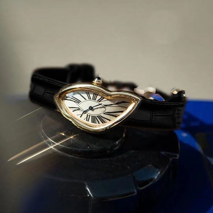 Men Sapphire Crystal Quartz Watch Original Surrealism Art Design Wristwatch Waterproof Stainless Steel Irregular Shape qm watch 6