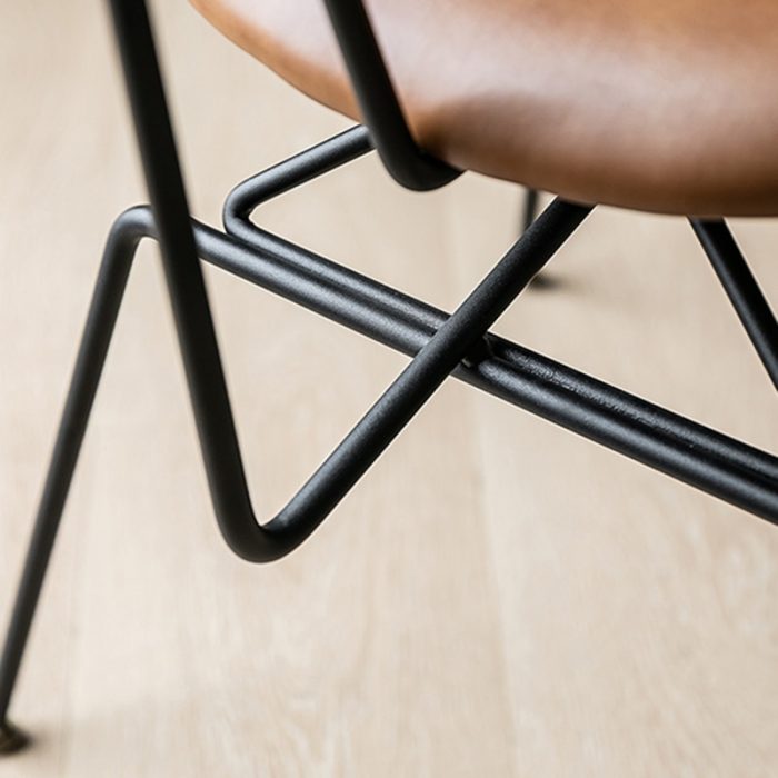 Nordic Retro Industrial Style Dining Chair Simple Apartment Home Wrought Iron Designer Chair Backrest Negotiation Leisure Chair 5