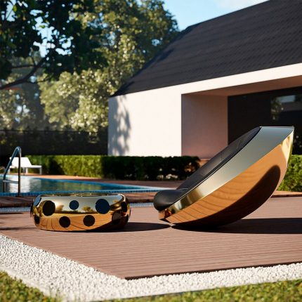 Designer sofa chair Personality UFO flying saucer Chair Tumbler Rocking chair Internet celebrity single swivel lounge chair 2