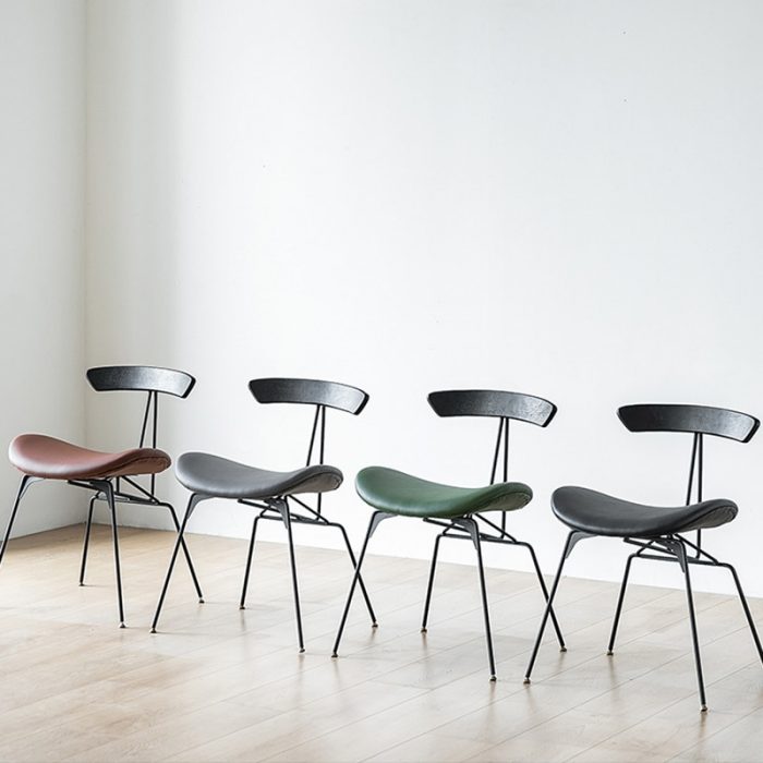 Nordic Retro Industrial Style Dining Chair Simple Apartment Home Wrought Iron Designer Chair Backrest Negotiation Leisure Chair 3