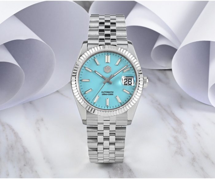 Top Brand San Martin 36.5mm Men Dress Watch Luxury Automatic Mechanical Fashion Couples Watches Sapphire 100M Waterproof BGW9 3