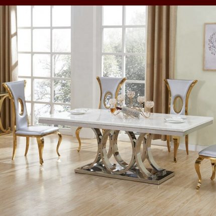Light Luxury Marble Dining Table Hotel Restaurant 10 Seater Dining Table Set Home Dining Room Tables 2