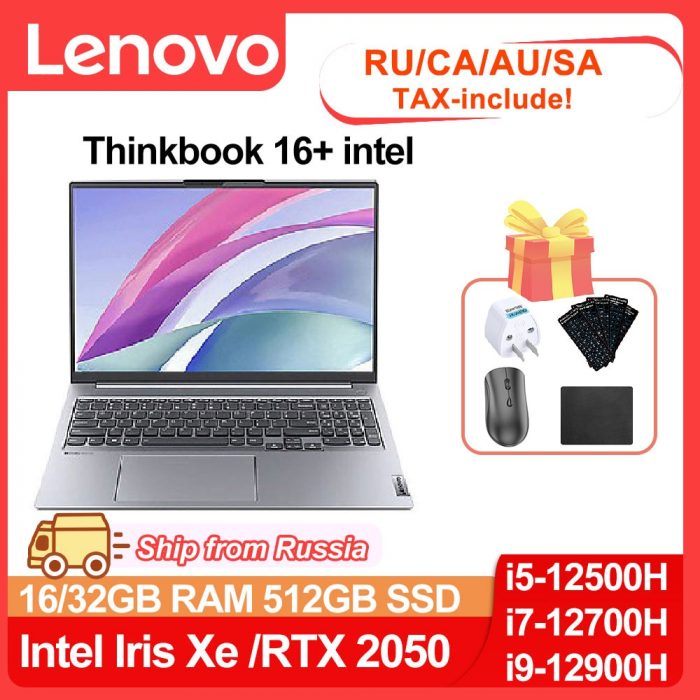 Lenovo ThinkBook 16+ Laptop i9-12900H/i7-12700H/i5-12500H 16G/32G RAM 512G/1T/2T SSD RTX2050/Iris Xe 16inch 2.5K 120Hz Notebook 1