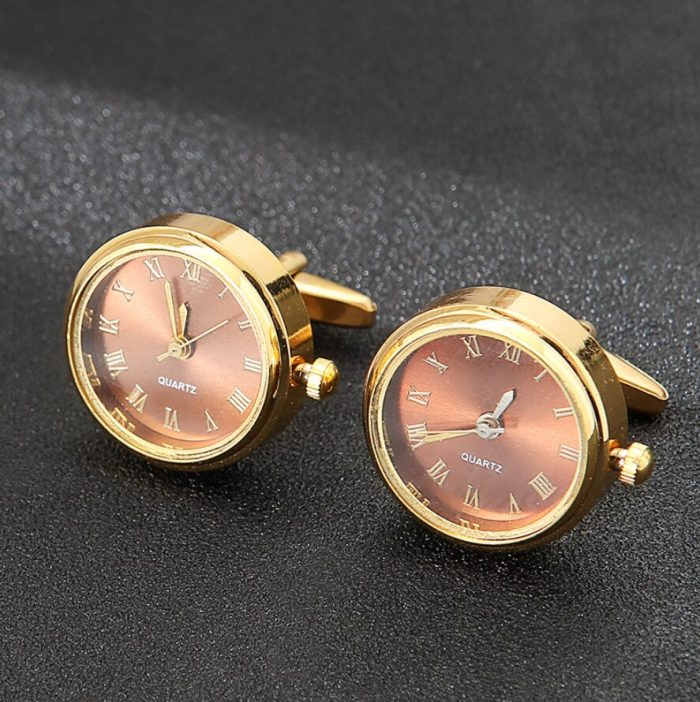 10pairs/lot Stainless Steel Watch Cufflinks Functional Clock Digital Watches Cuff Links Men's Jewelry Accessory Wholesale 4