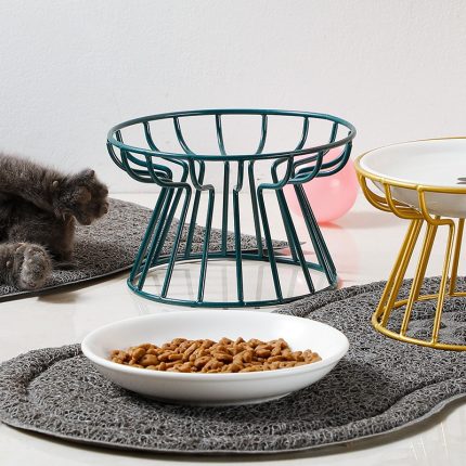 Ceramic Raised Pet Bowl Food Water Treats for Cats &amp.Dogs Supplies Outdoor Feeding Drinking Accessories Doggie Cat Stand Bowl 4
