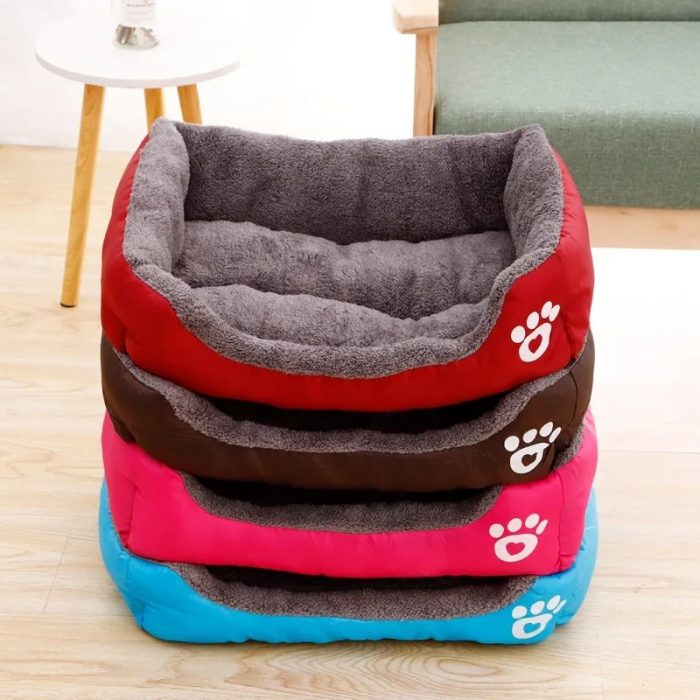 Pet Large Dog Bed Warm House Candy-colored Square Nest Pet Kennel For Small Medium Large Dogs Cat Puppy Plus Size Dog Baskets 1