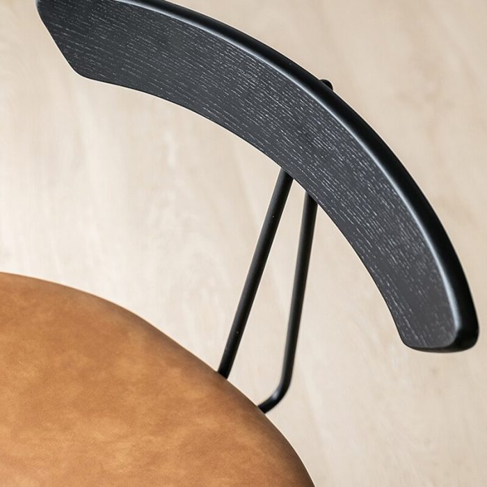 Nordic Retro Industrial Style Dining Chair Simple Apartment Home Wrought Iron Designer Chair Backrest Negotiation Leisure Chair 6