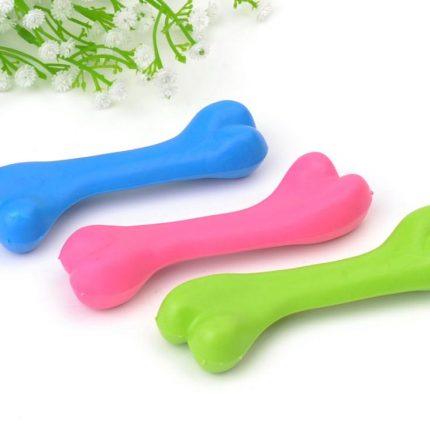 Dog Toys resistant To Bite Bone Dog Puppy Molars Rubber Ball Play For Teeth Training Thermal Plastic Rubber Pet Toys SN3144 2