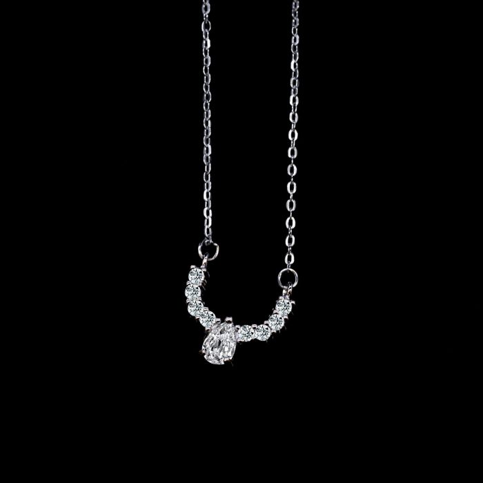 KNOW LOVE 0.5CT Diamond Necklace 18K Gold Women Party Fine Jewelry Fashion Water Droplet Shape Shanghai IGI Lab Diamond Neck 3