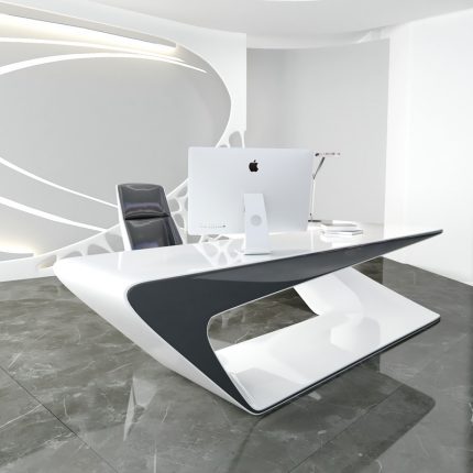 Painted creative boss table simple modern manager chief president table big team platform solid wood board 1