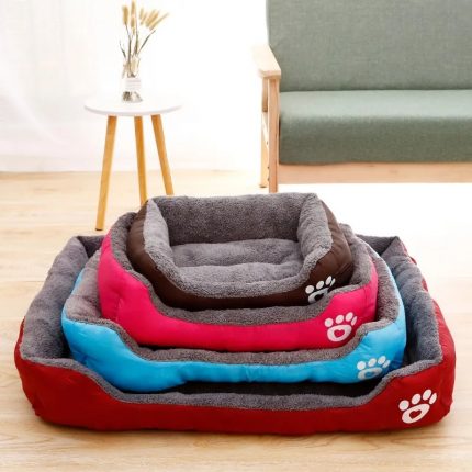Pet Large Dog Bed Warm House Candy-colored Square Nest Pet Kennel For Small Medium Large Dogs Cat Puppy Plus Size Dog Baskets 2