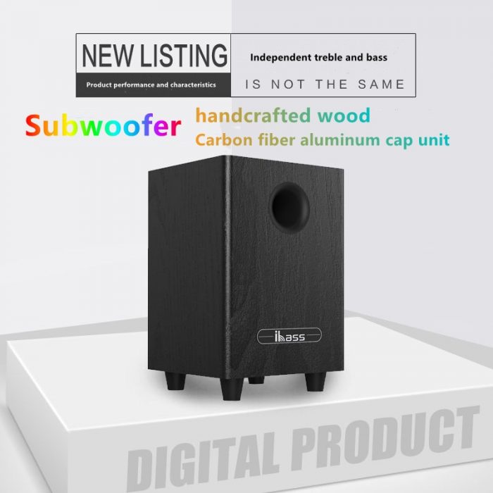 Ibass 100W High Power 6.5" Passive Subwoofer with Home Amplifier Car 360 Stereo Speakers SW Bass Output Home Theater HIFI System 3