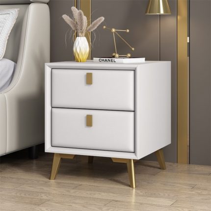 Nordic Bedroom Nightstands Dressers Drawers White Wood Bedside Table Modern Luxury Narrow Mesa De Noche Beds Furniture WSW35XP 1
