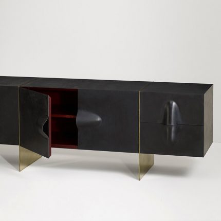 Italian Solid Wood Dining Side Storage Cabinet Light Luxury Art Design Storage Cabinet TV Cabinet Wall Home Storage Cabinet 2