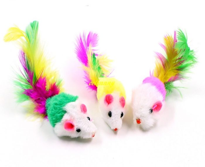 2000pcs/lot FAST SHIPPING Colorful 2 inch Pet Dog Toy CAT Mice False Mouse Toy For Cat 1