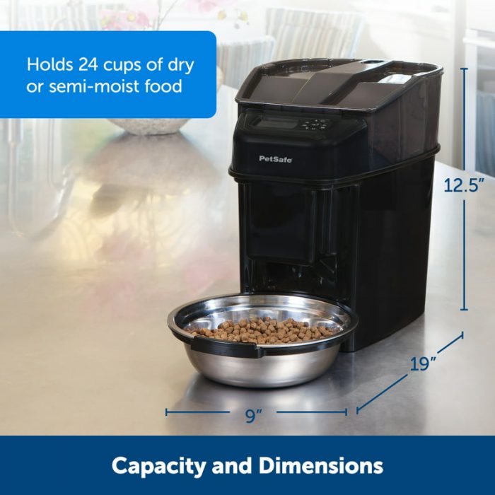 Free Shipping Healthy Pet Simply Feed Automatic Dog and Cat Feeder, Dispenses Dog Food or Cat Food Pet Feeder Waterer Food Bowl 5