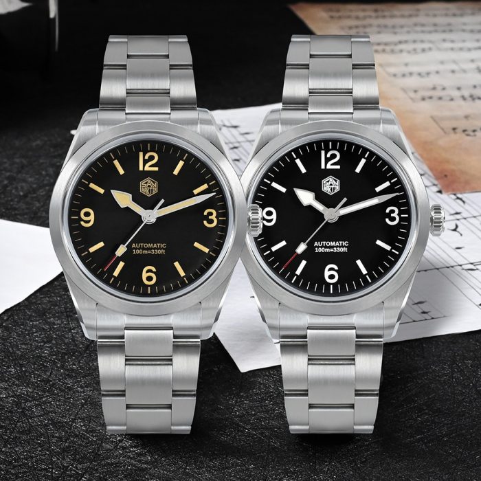 2022 San Martin Men Automatic Mechanical Watch 38mm Fashion Explore Climbing Series NH35 Stainless Steel Sapphire 10Bar BGW-9 1