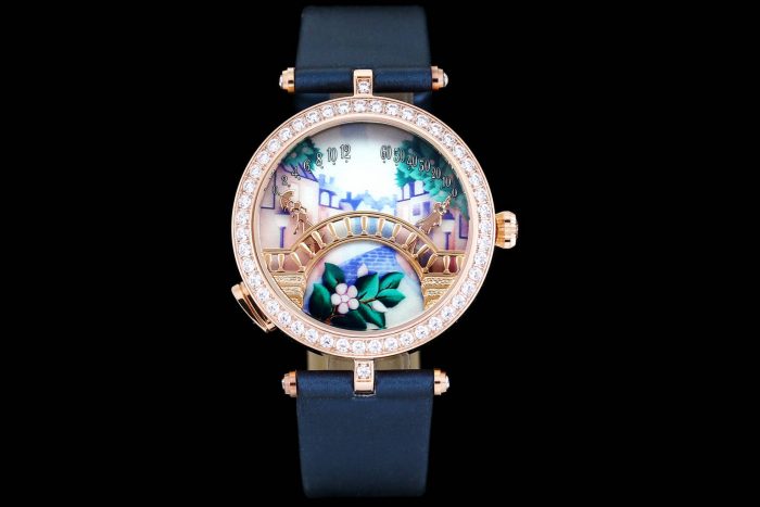 New 38mm Women Men Couple Quartz Watch Lover Bridge Gir Boy Metting Diamond Cz Sapphire Glass Wristwatch Love Luxury Watch 5
