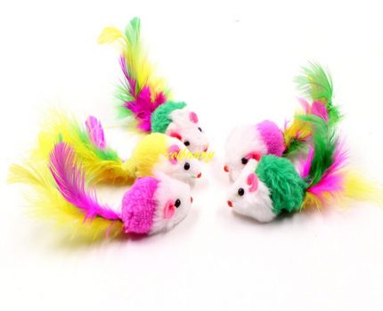 2000pcs/lot FAST SHIPPING Colorful 2 inch Pet Dog Toy CAT Mice False Mouse Toy For Cat 2