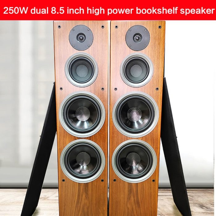 250W Home 8-inch High-power Three-way Speaker Floor Speaker Home Theater HiFi Fever Audio Passive Front Audio High Fidelity 1