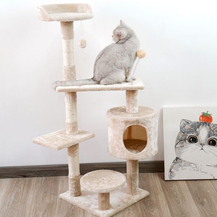 Fast Shipping Cat Tree Pet House Cat Crawling Frame Multilayer Pet Claw Sharpener Scratching Post For Cat Supply Pet furniture 2