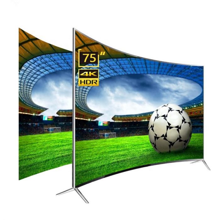 Curved Screen 50 55 65 75 inch Smart Android wifi LED TV Ultra HD 4K Smart Television 1