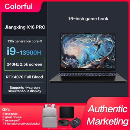 New Genuine Colorful General Star X16 Pro 23 Gaming Laptop Intel i9-13900H RTX4070 16-inch 240Hz 2.5K E-Sports Game Notebook 1