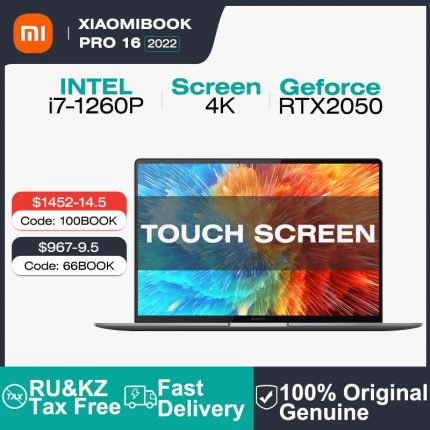 2022 Xiaomi Book Pro 16 TouchScreen Laptop 16 Inch 4K OLED Notebook i7-1260P 16GB 512GB Nvidia RTX2050 4GB GDDR6 Laptop Computer 1