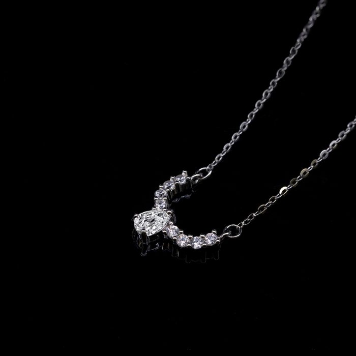 KNOW LOVE 0.5CT Diamond Necklace 18K Gold Women Party Fine Jewelry Fashion Water Droplet Shape Shanghai IGI Lab Diamond Neck 5
