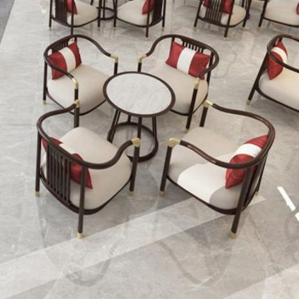 New Chinese Sales Office Negotiates Table And Chair Set With Light Luxury Furniture Hotel Lobby Reception 1 Table And 4 Chair 1