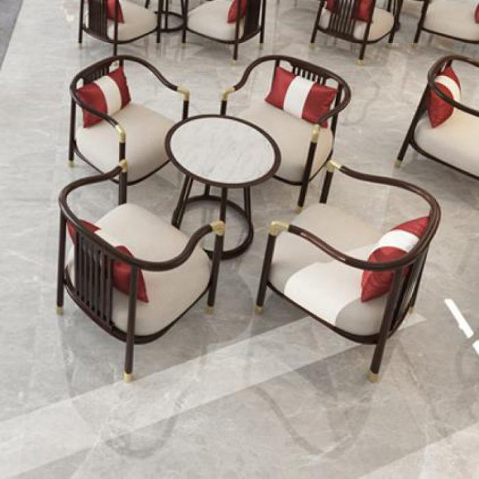 New Chinese Sales Office Negotiates Table And Chair Set With Light Luxury Furniture Hotel Lobby Reception 1 Table And 4 Chair 1