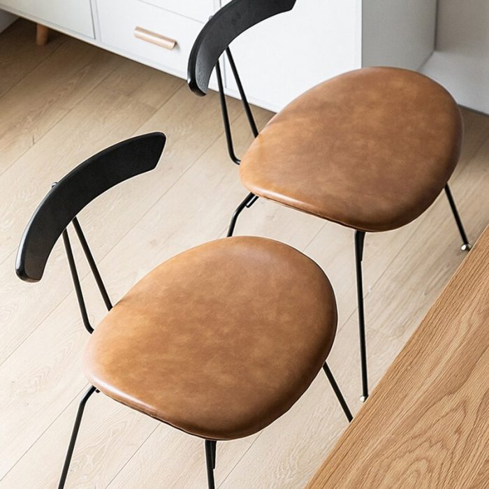 Nordic Retro Industrial Style Dining Chair Simple Apartment Home Wrought Iron Designer Chair Backrest Negotiation Leisure Chair 4