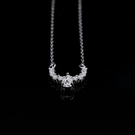 KNOW LOVE 0.5CT Diamond Necklace 18K Gold Women Party Fine Jewelry Fashion Water Droplet Shape Shanghai IGI Lab Diamond Neck 2