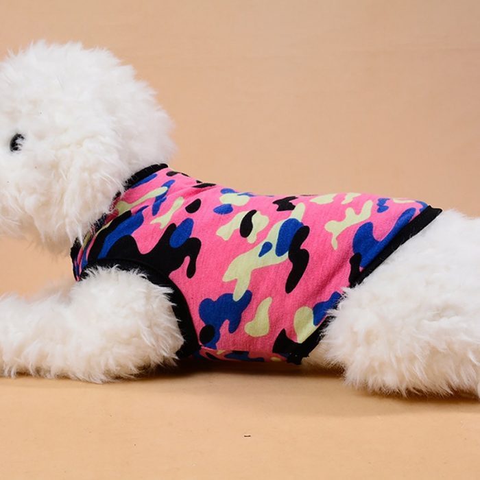 Dog Camouflage Vest Breathable Summer Pets T-Shirt Comfortable Cotton Cat Clothers Pet Accessories 1