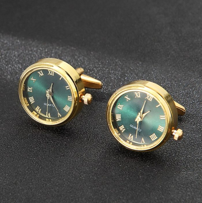 10pairs/lot Stainless Steel Watch Cufflinks Functional Clock Digital Watches Cuff Links Men's Jewelry Accessory Wholesale 6