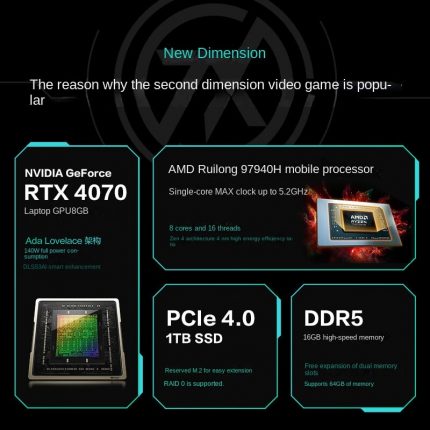 Genuine New ASUS TUF 4 Plus Gaming Laptop  E-sport Ryzen R9-7940H RTX4070 17.3-inch 360Hz IPS Full Screen Notebook 1