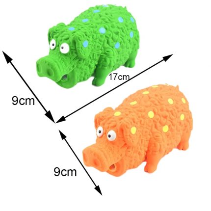 Pet Dog Squeaky Rubber Toy Dog Latex Chew Toy Pig Shape Bite Resistant Puppy Sound Toy Dog Supplies For Small Medium Large Dog 2
