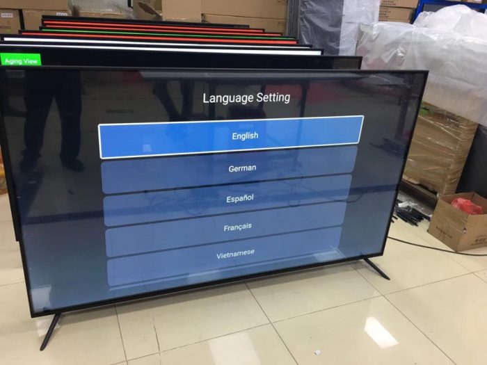 China Factory Cheap Flat Screen wifi android Televisions 55 65 inch 4k led television smart tv 1